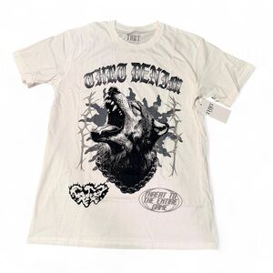 Men’s White Wolf Graphic Short-Sleeve Tee